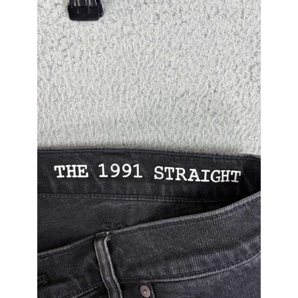 Madewell 1991 Straight Jeans Mens 38x32 Gray Dark Wash Stretch Denim Pants Men - Picture 8 of 10